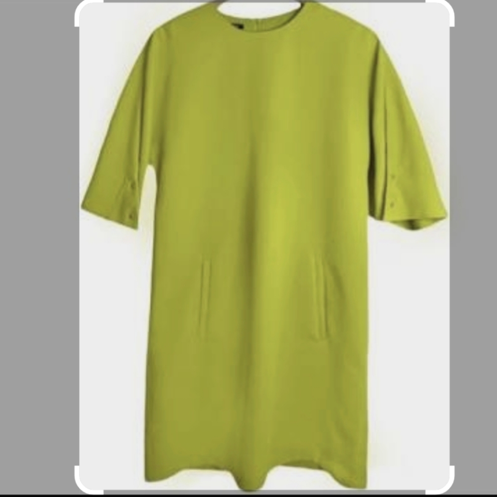 Armani Exchange Chartreuse Green Tunic Dress Sz S